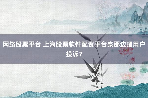 网络股票平台 上海股票软件配资平台奈那边理用户投诉?